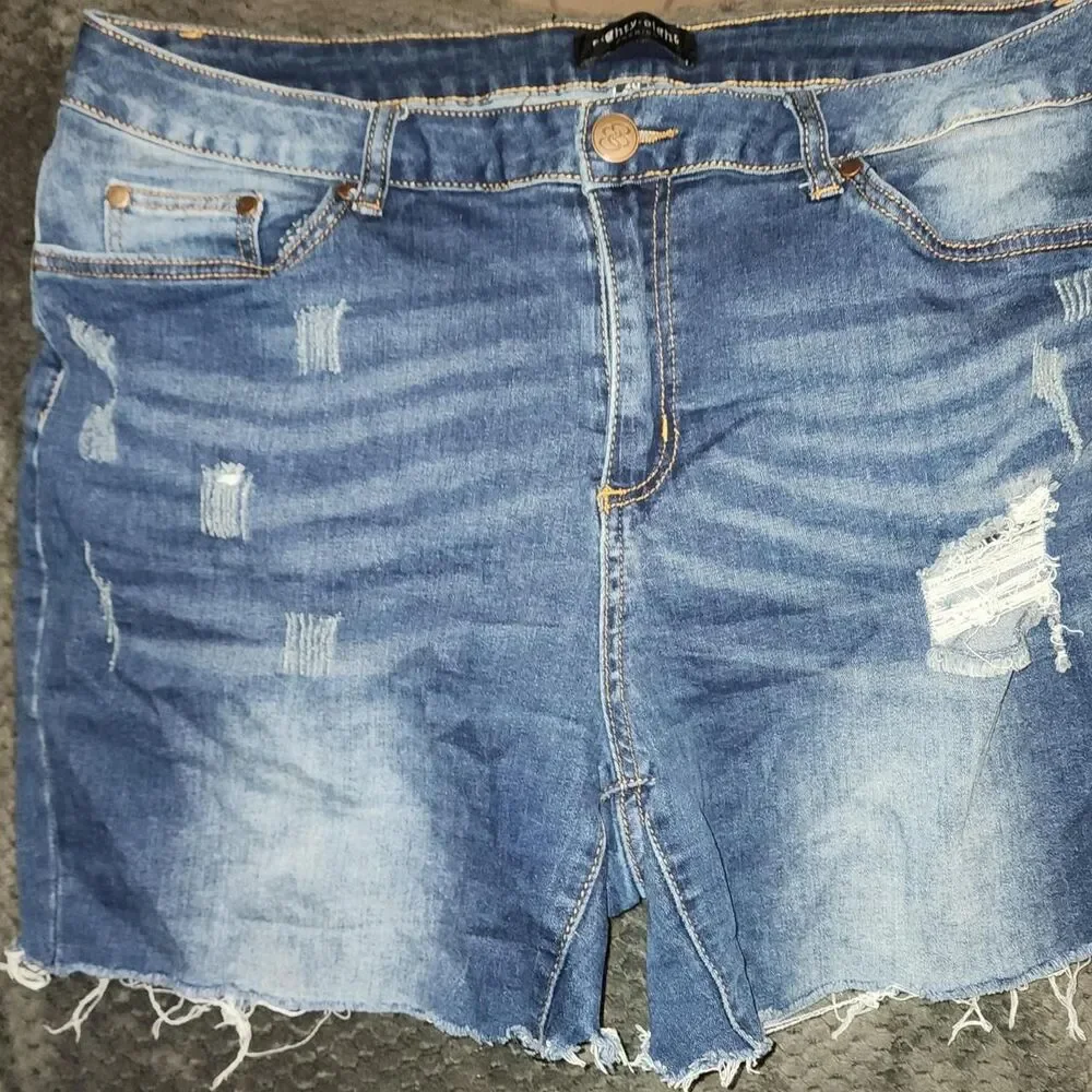 Eight-eight-eight Women's Blue and Navy Shorts